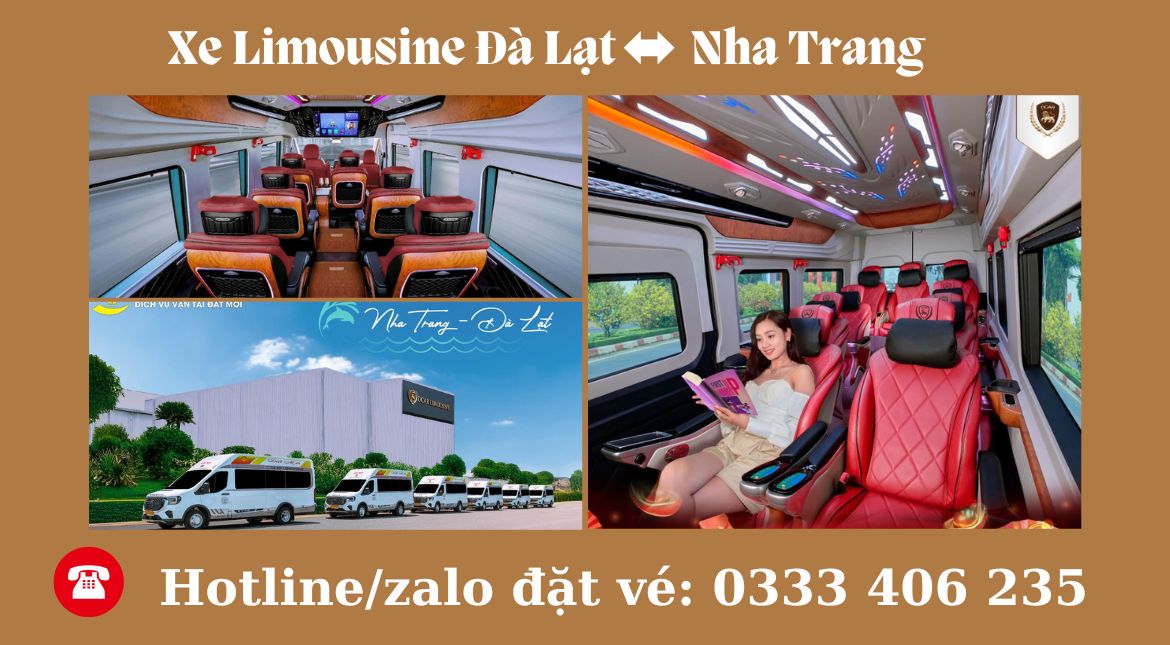 Nhà xe limousine Nha Trang Đà Lạt 9 chỗ ghế massage