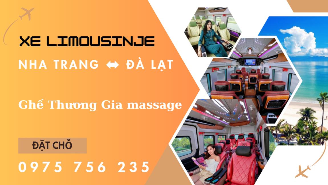 Xe Limousine Nha Trang Đà Lạt ghế massage 9 chỗ