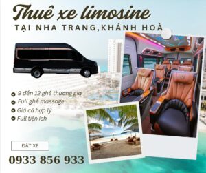 Thuê xe limousine tại Nha Trang, Khánh Hoà ghế massage êm ái, đưa đón tận nơi.