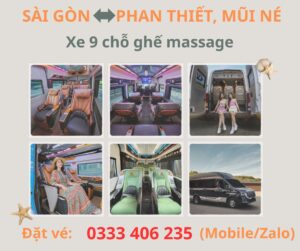 Nhà xe Limousine Sài Gòn đi Phan Thiết, Mũi Né 9 chỗ massage – Đón tận nơi, chạy cao tốc, ghế da + massage thư giãn