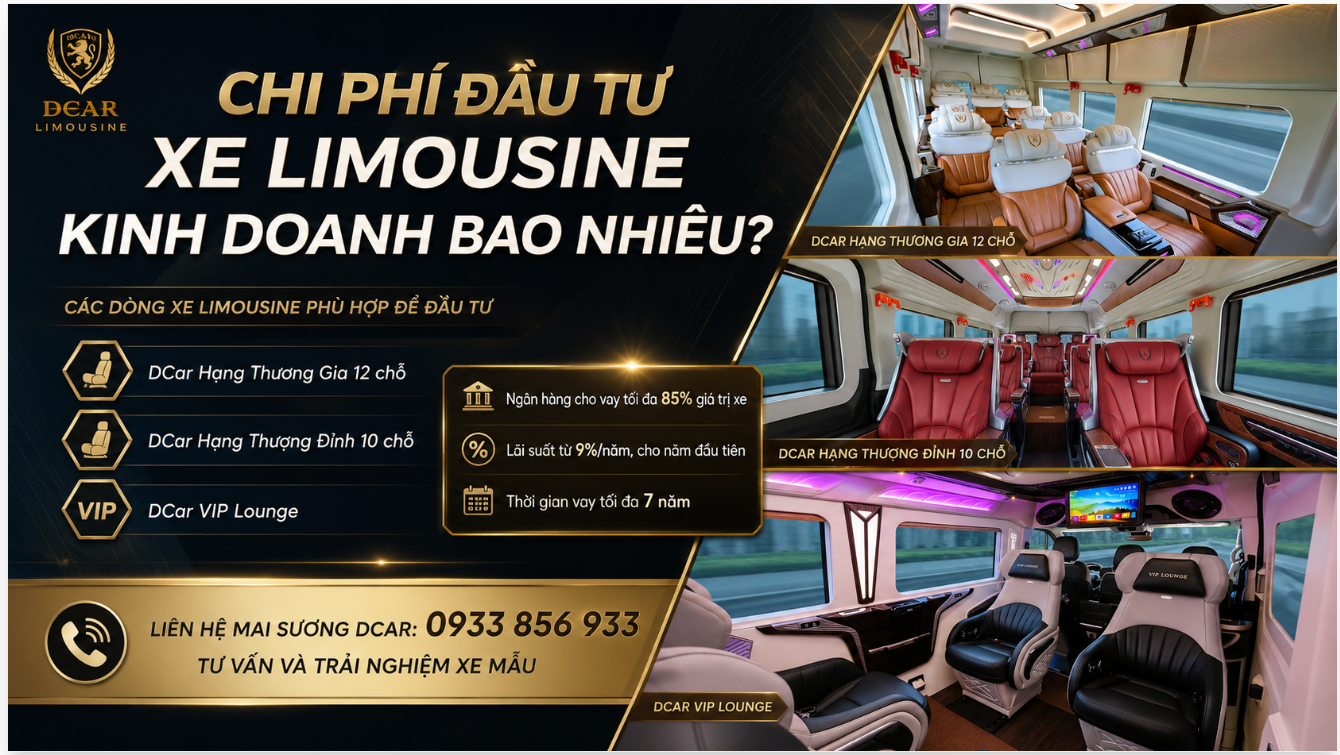 Chi phí đầu tư xe limousine kinh doanh bao nhiêu?